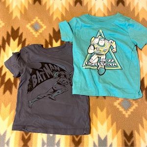 Batman and Buzz Lightyear 18 month tshirts like new